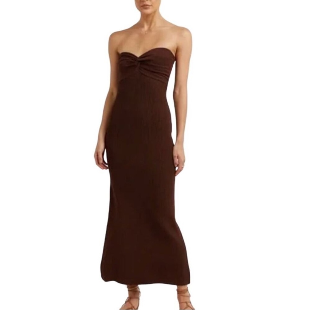 Dissh Anika strapless dress - chocolate brown size XS perfect condition